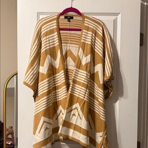 Striped Tan and Cream Kimono Cardigan